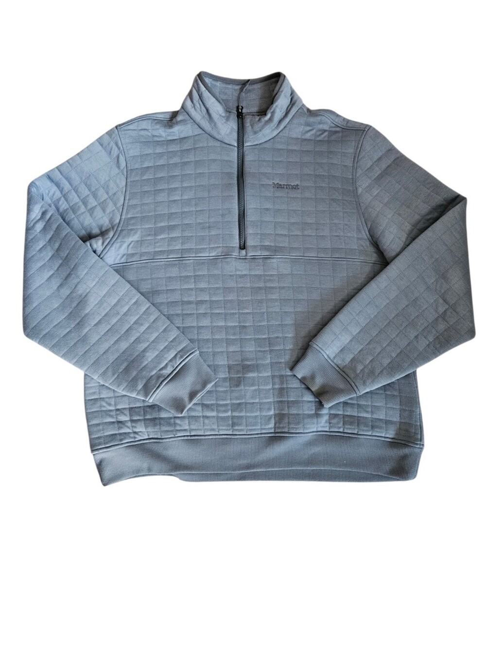 Marmot Men's Roice 1/2 Zip Gray Quilted Pullover Sweatshirt XL Gorpcore  Camping